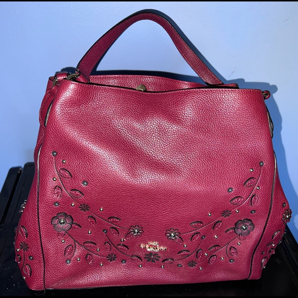NWT RARE Authentic Coach Edie Shoulder Bag w/Flowers